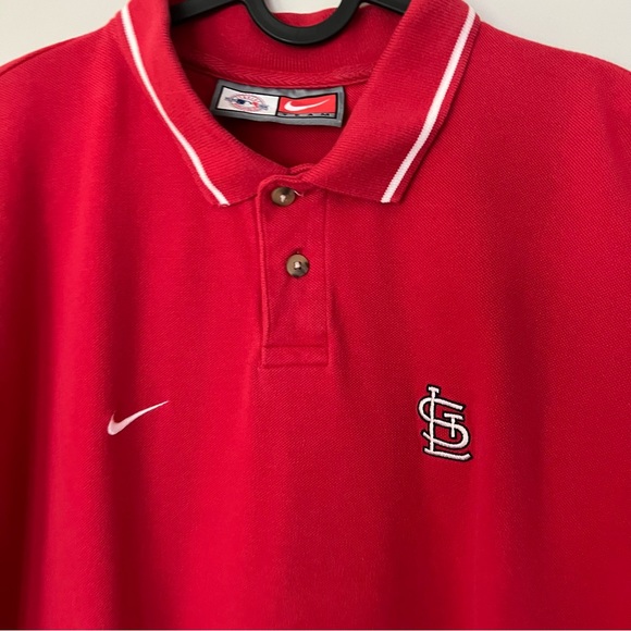Nike mens Saint Louis Cardinals short sleeve polo shirt | size large - Picture 6 of 8